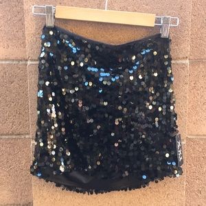 Forever 21 black sequin skirt size small